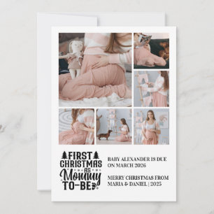 6 Photo Mummy to be Christmas Pregnancy  Holiday Card