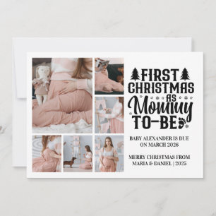 6 Photo Mummy to be Christmas Pregnancy  Holiday Card