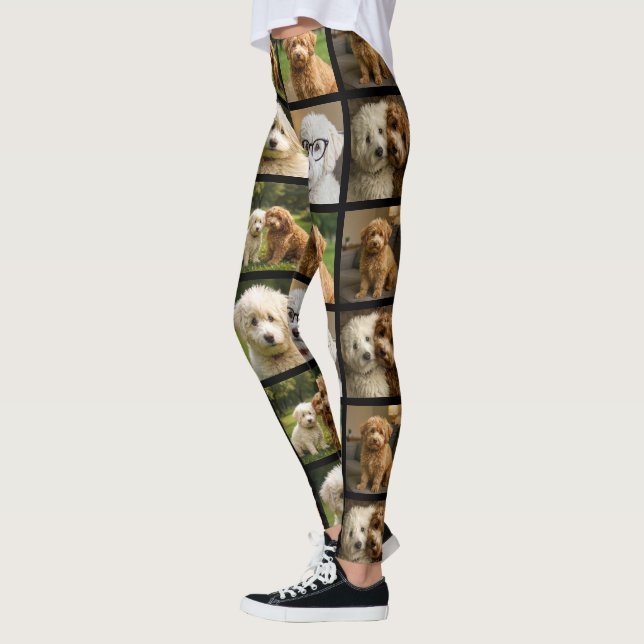 6 Photo Template Custom Personalised Collage Leggings (Left)