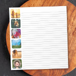 6 Photo Template Lined Family Notepad<br><div class="desc">Personalised Rounded Photo Template</div>