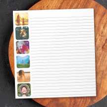 6 Photo Template Lined Family Notepad