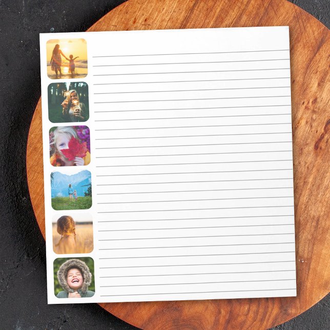 6 Photo Template Lined Family Notepad (Creator Uploaded)