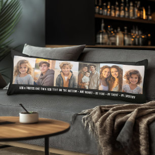 6 Photo Template Modern Minimal Text Over Photo Body Cushion