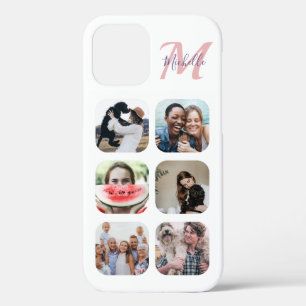 6 Photo Template Monogram iPhone 12 Case