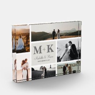 6 Photo Wedding Collage Newlyweds Photo Block