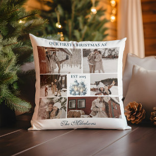 6 Photos First Christmas Together Cushion