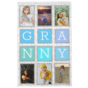6 Six Photo Collage Cute Baby Family Love Granny Calendar