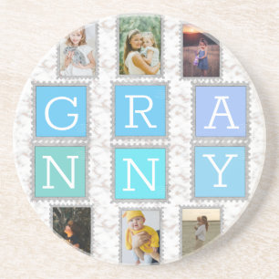 6 Six Photo Collage Cute Baby Family Love Granny Coaster