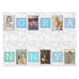 6 Six Photo Collage Cute Baby Family Love Granny Tablecloth