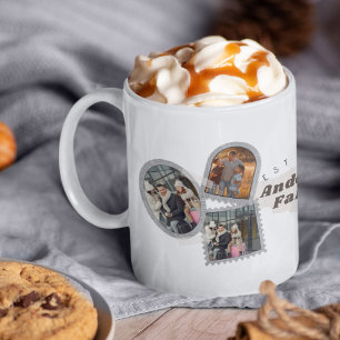 6 Six Photo Modern Elegant Collage Family Love Coffee Mug