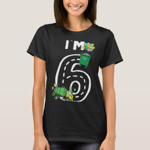 6 Six Years Old Garbage Truck 6th Birthday Boy T-Shirt