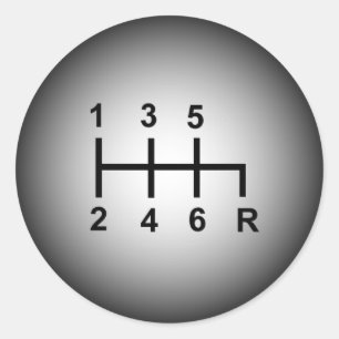 6 Speed Manual shift knob sticker