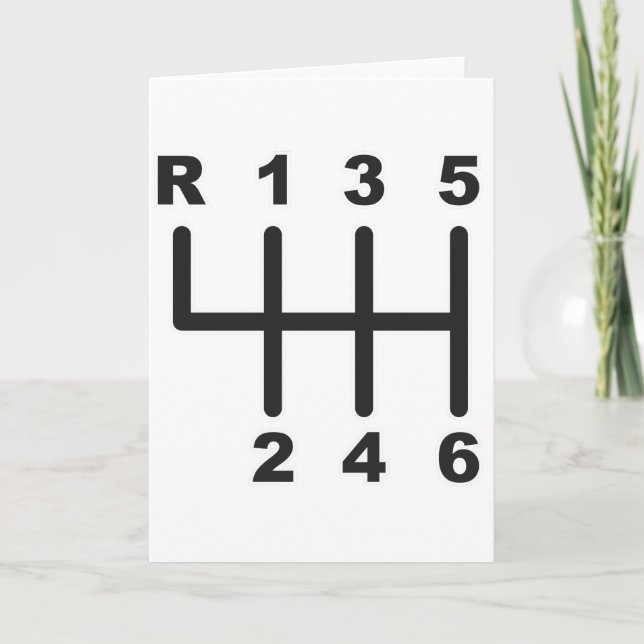 6 Speed Shift Gate Card (Front)