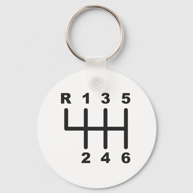 6 Speed Shift Gate Key Ring (Front)