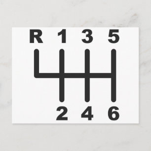 6 Speed Shift Gate Postcard