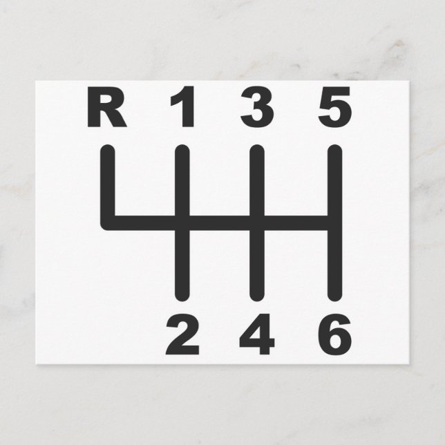 6 Speed Shift Gate Postcard (Front)