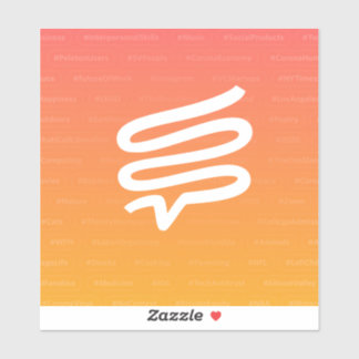 6" square vinyl Telepath sticker