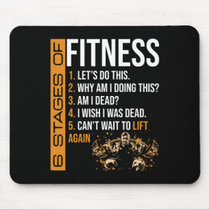 6 Stages Of Fitness Weightlifting Exercise Fitness Mouse Mat