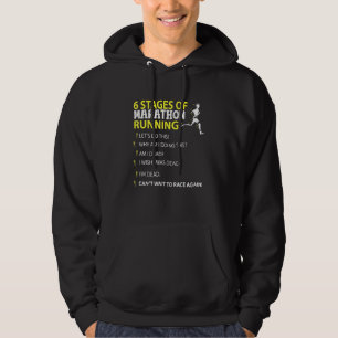 6 Stages Of Marathon Running Lets Do This Race Aga Hoodie