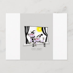 6 sunny piggies postcard