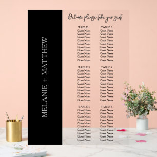 6 Table   Elegant Modern Wedding Seating Chart
