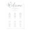 6 Table Wedding Seating Chart Silver