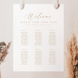 6 Tables Welcome Seating Chart