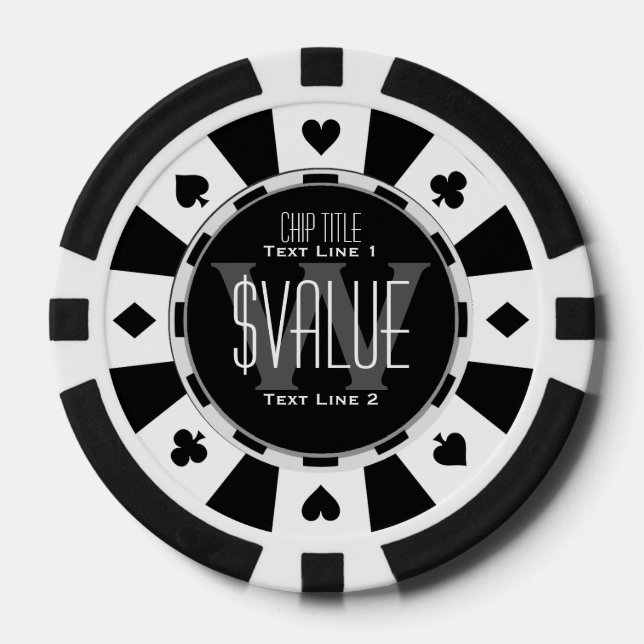 6 Ways to Personalise Your Classic Poker Chip (Front)