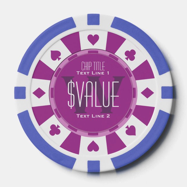 6 Ways to Personalise Your Classic Poker Chip (Front)