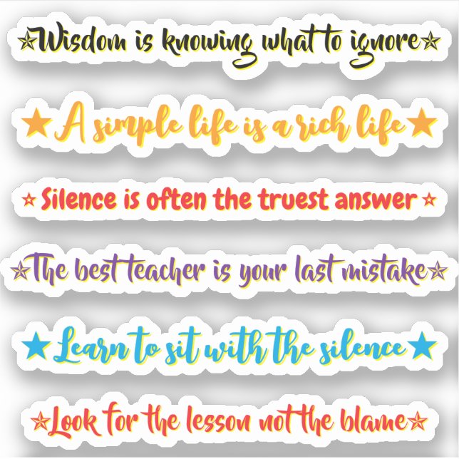 6 Wise Quotes | Motivational & Inspirational (Front)