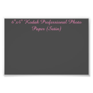 6"x4" Kodak Professional Photo Paper (Satin)