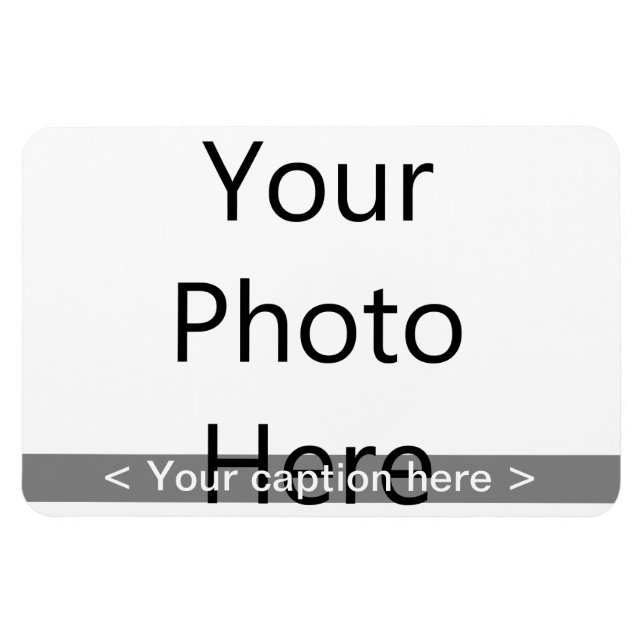 6"x4" Landscape Photo Magnet (White Text) (Horizontal)