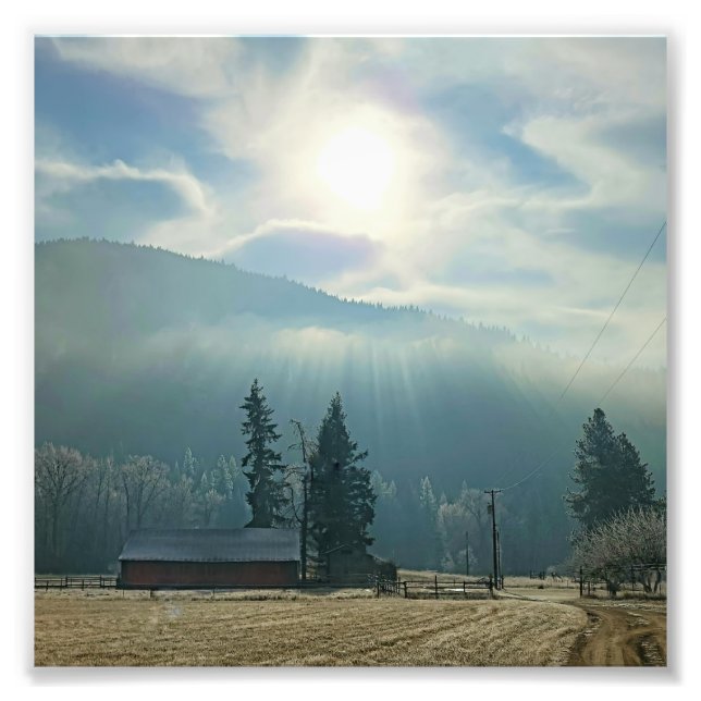 6”x6" Photo Print || Sun & Fog  (Front)