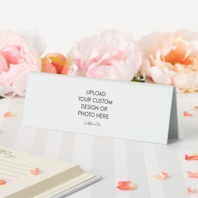 6" x 2" Plastic Name Plate Table Tent (In SItu (Wedding))