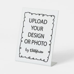 6" x 8" Plastic Pedestal Stand Sign