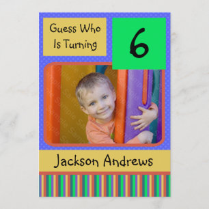 6 Year Old Birthday Party Invitations BOY