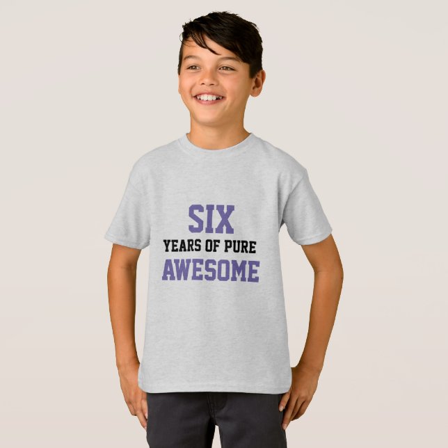 6 year old Birthday Shirt (Front Full)