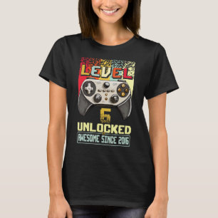 6 Year Old Boy Level 6 Unlocked Awesome 2016 Video T-Shirt