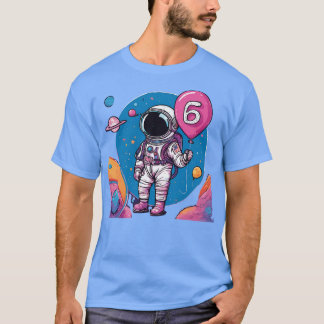 6 year old boys bday who loves astronauts space ex T-Shirt