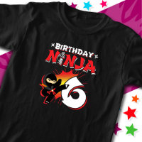 6 Year Old Comic Book Style Ninja 6th Birthday