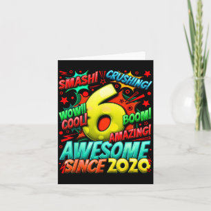 6 Year Old For Boys 6th Birthday Boy 6 Year Old Bo Card