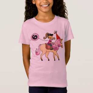6 year old girl on a pony T-Shirt