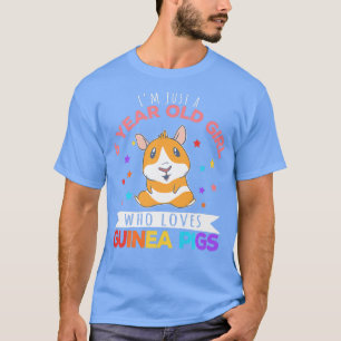 6 Year Old Girl Who Loves Guinea Pigs Lover Wheek T-Shirt