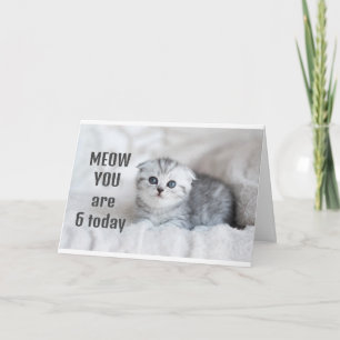 **6 YEAR OLD GIRL'S BIRTHDAY** CARD