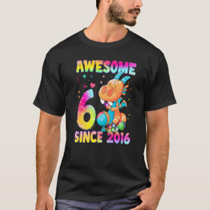 6 Year Old Girls Teens Cute Little Dragon 6th Bir T-Shirt