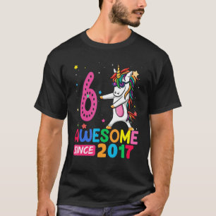 6 Year Old Girls Teens Unicorn 6th Birthday 1 T-Shirt