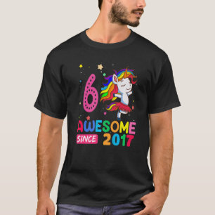6 Year Old Girls Teens Unicorn 6th Birthday T-Shirt