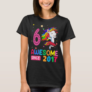 6 Year Old Girls Teens Unicorn 6th Birthday T-Shirt