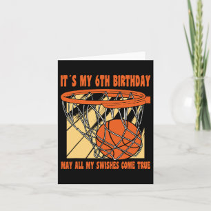 6 Year Old Happy 6th Birthday Bysketbyll 6th Birth Card