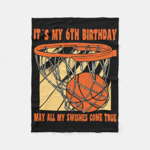 6 Year Old Happy 6th Birthday Bysketbyll 6th Birth Fleece Blanket